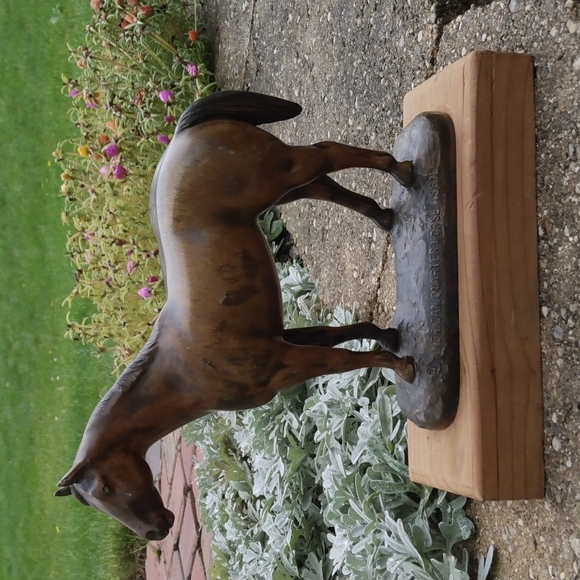 Other - Vintage 1970s American Quarter Horse Association Cast Bronze Horse Trophy Statue
